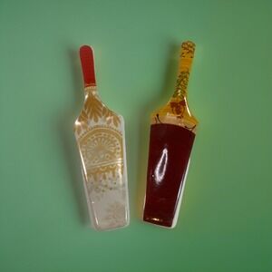 Porcelain Ceramic Cake Pie Server Serving Utensil Set of 2